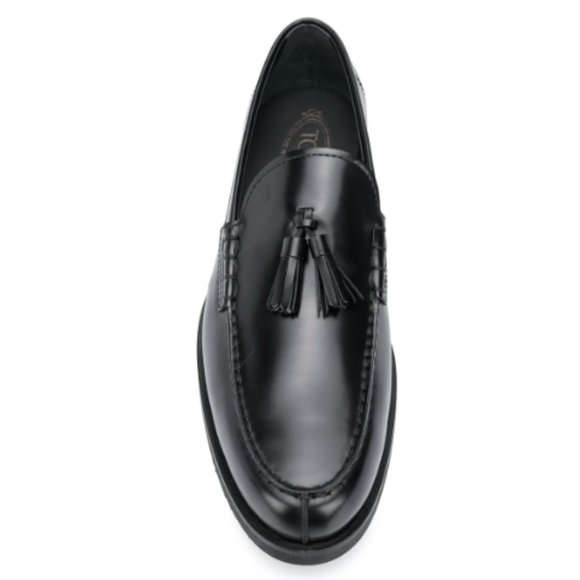 Tod\'s tassel embellished loafers - black - Size 11 UK 45.5